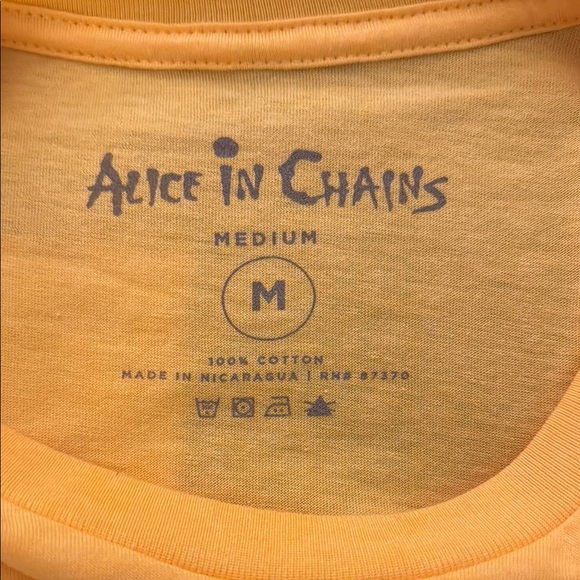 Yellow Graphic Alice In Chains T-Shirt - Picture 2 of 4